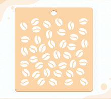 Coffee bean pattern stencil