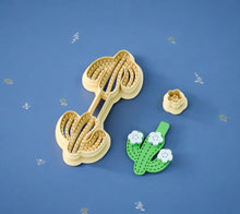 Flower Cactus Earring / Keychain Pattern 02