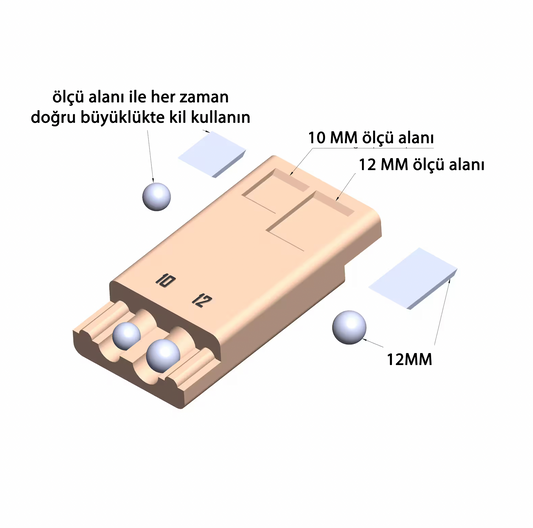 Ölçülü Boncuk Yapıcı 10mm 12mm bir arada