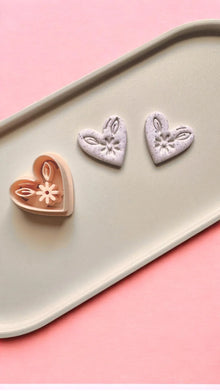 Flower Stamped Heart