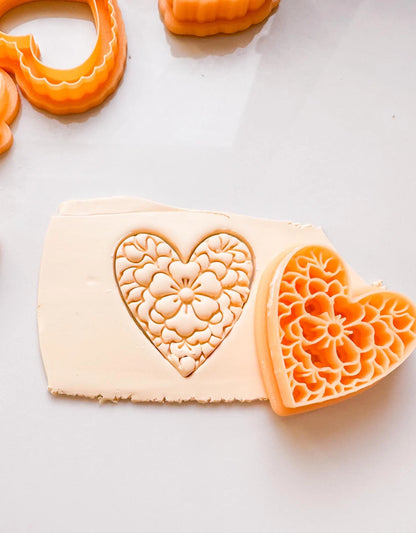 Flower Filled Heart Mold