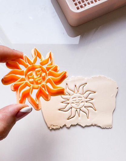 Sun Face Clay Cutter: Boho Jewelry & Crafts