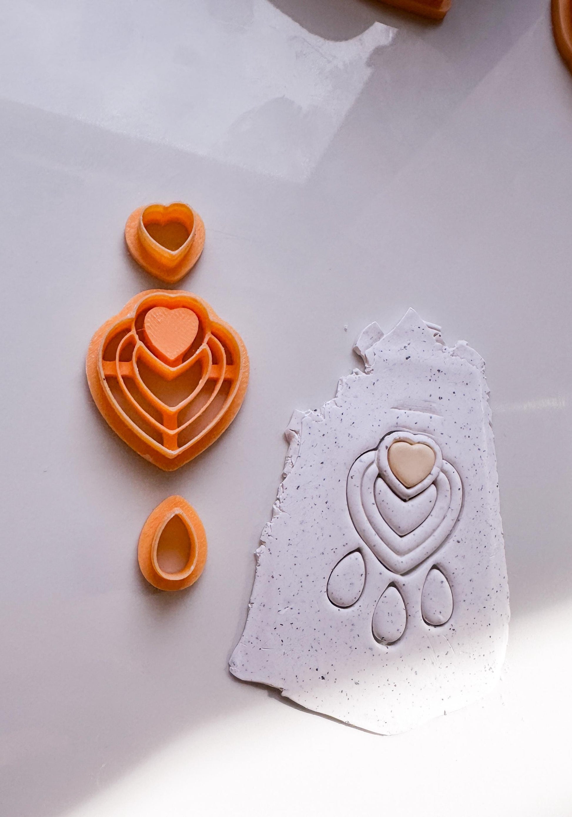 Heart Bezel Earring Cutter Set: Polymer Clay Jewelry Making