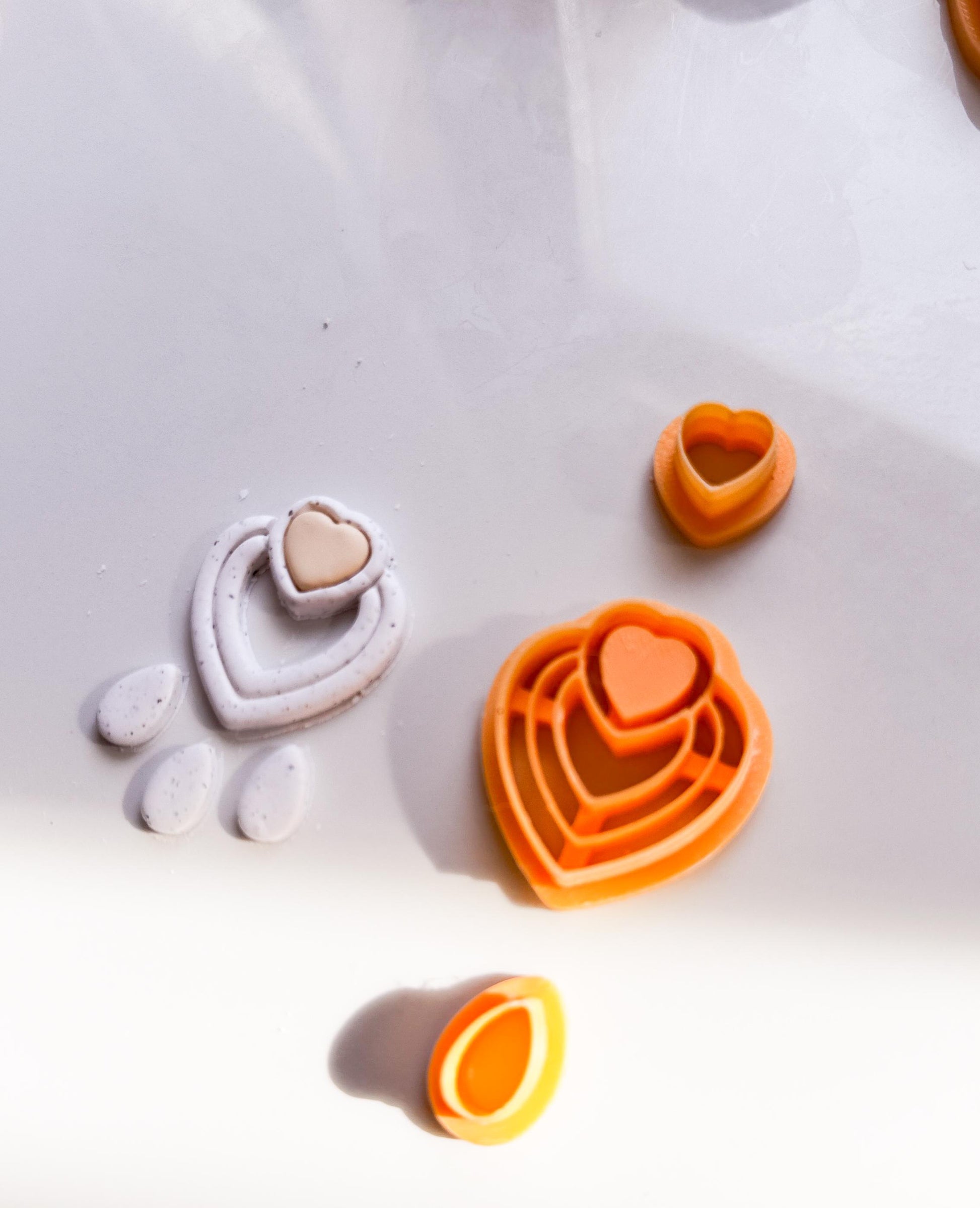 Heart Bezel Earring Cutter Set: Polymer Clay Jewelry Making