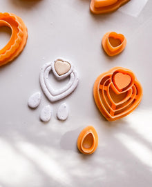 Heart Bezel Earring Cutter Set: Polymer Clay Jewelry Making