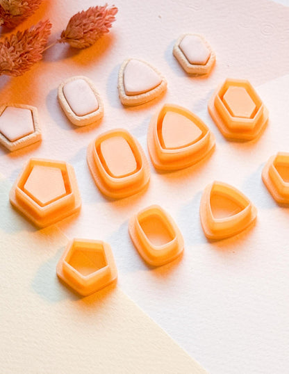 Polymer Clay Earring Cutter Set: Sharp Edge Bezel Cutters, 8 Piece