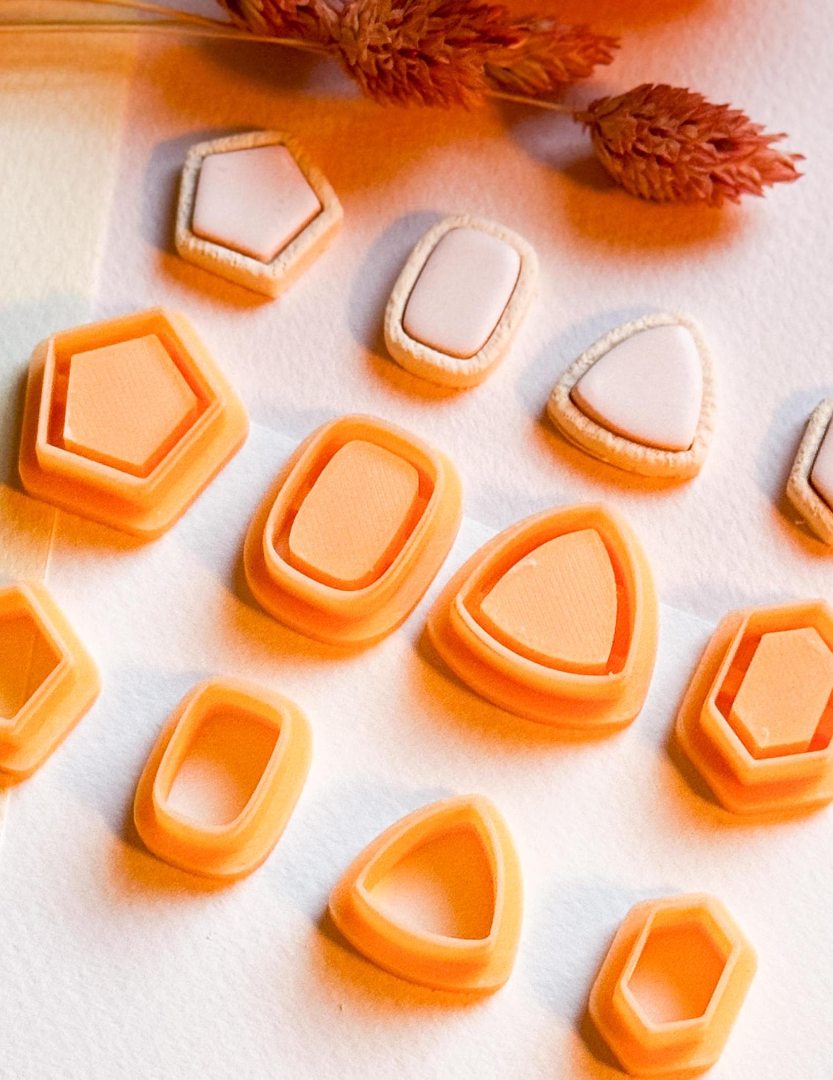 Polymer Clay Earring Cutter Set: Sharp Edge Bezel Cutters, 8 Piece