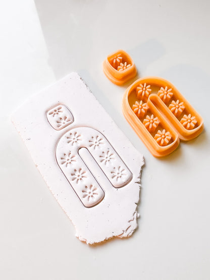 Azulejo Style Clay Cutter Set: Floral Embossed Polymer Clay Earring Tool