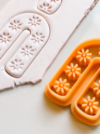 Azulejo Style Clay Cutter Set: Floral Embossed Polymer Clay Earring Tool