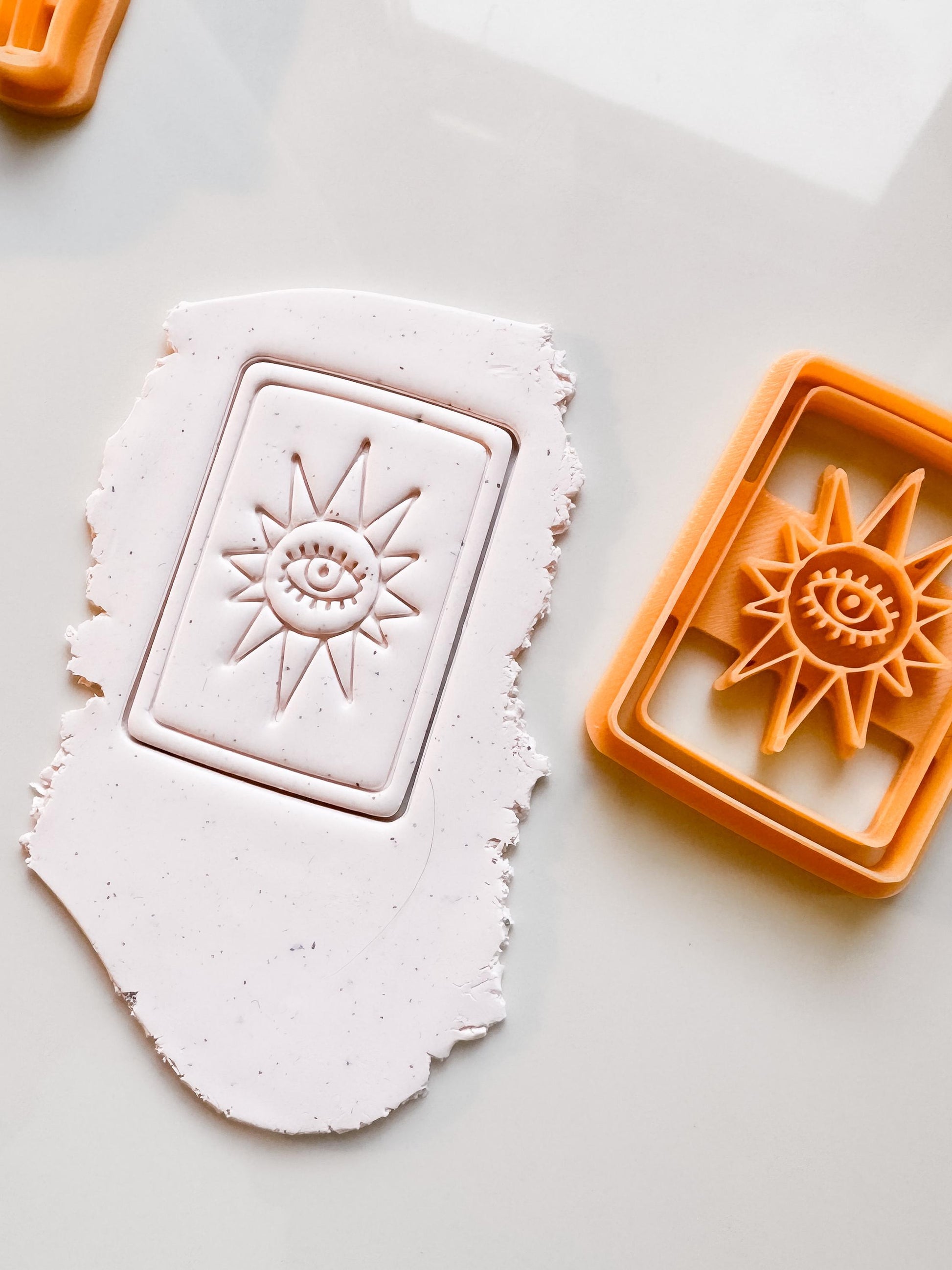 Sun and Eye Clay Cutter: Embossed Tarot Jewelry Tool