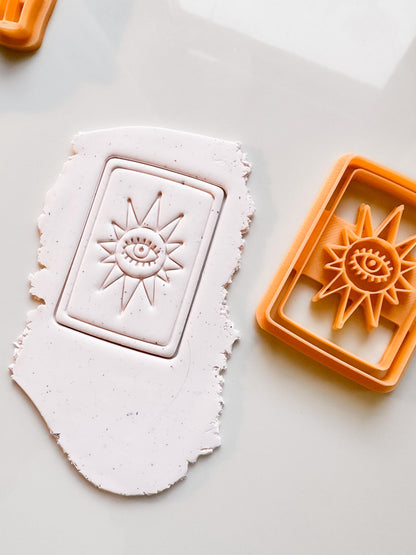 Sun and Eye Clay Cutter: Embossed Tarot Jewelry Tool