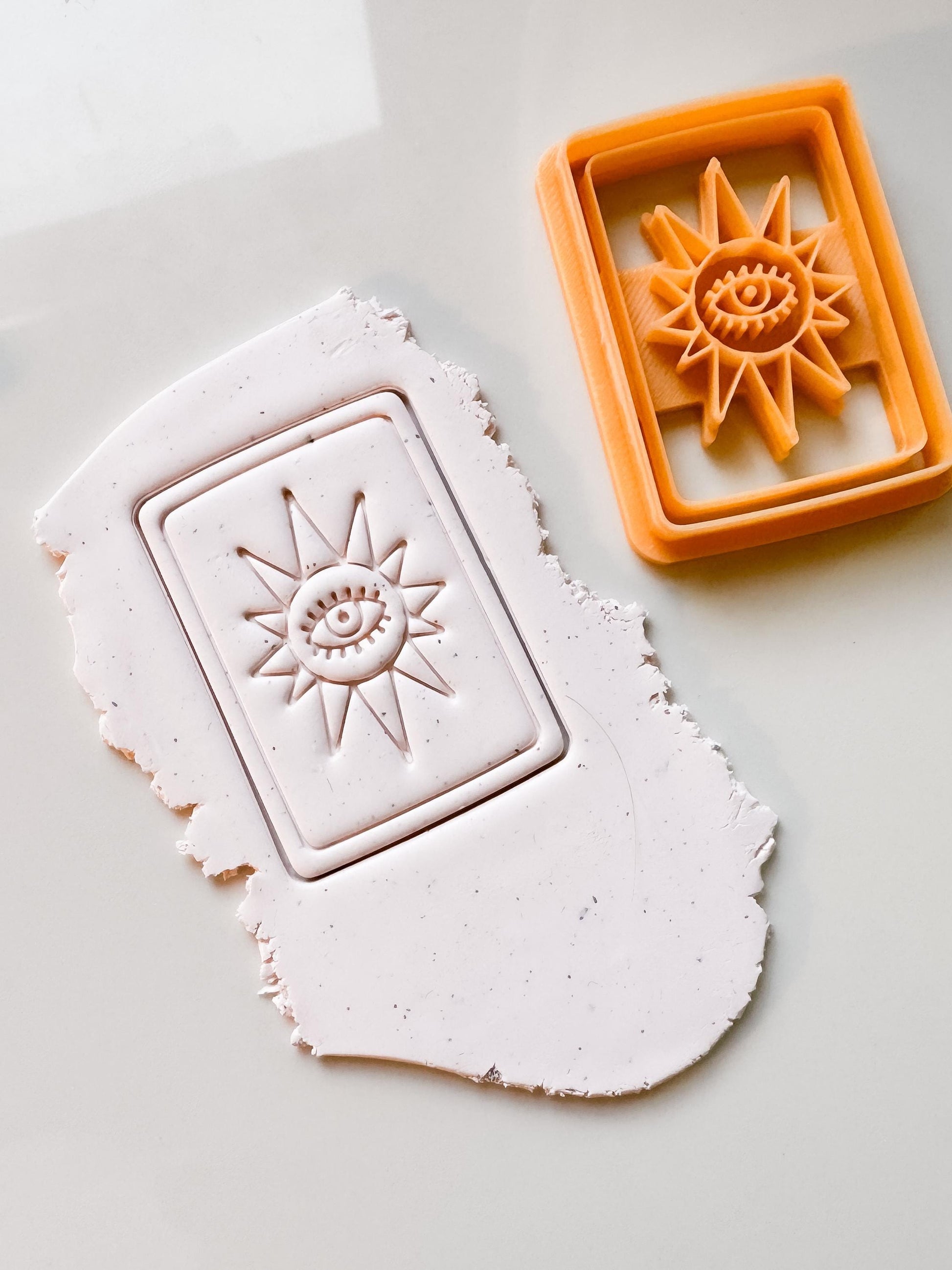 Sun and Eye Clay Cutter: Embossed Tarot Jewelry Tool