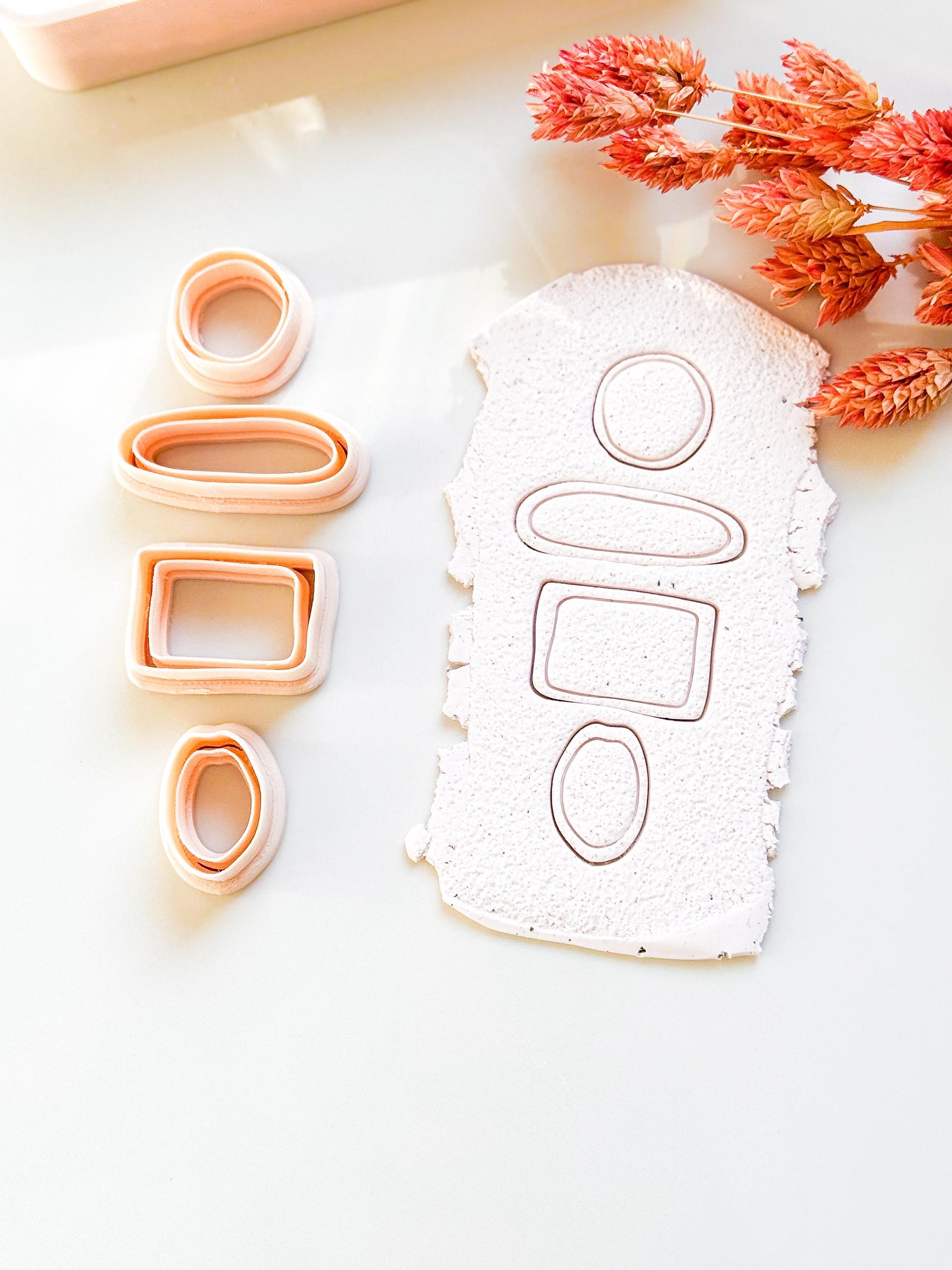 Organic Shape Polymer Clay Cutters: DIY Jewelry Making, 4 Piece Set