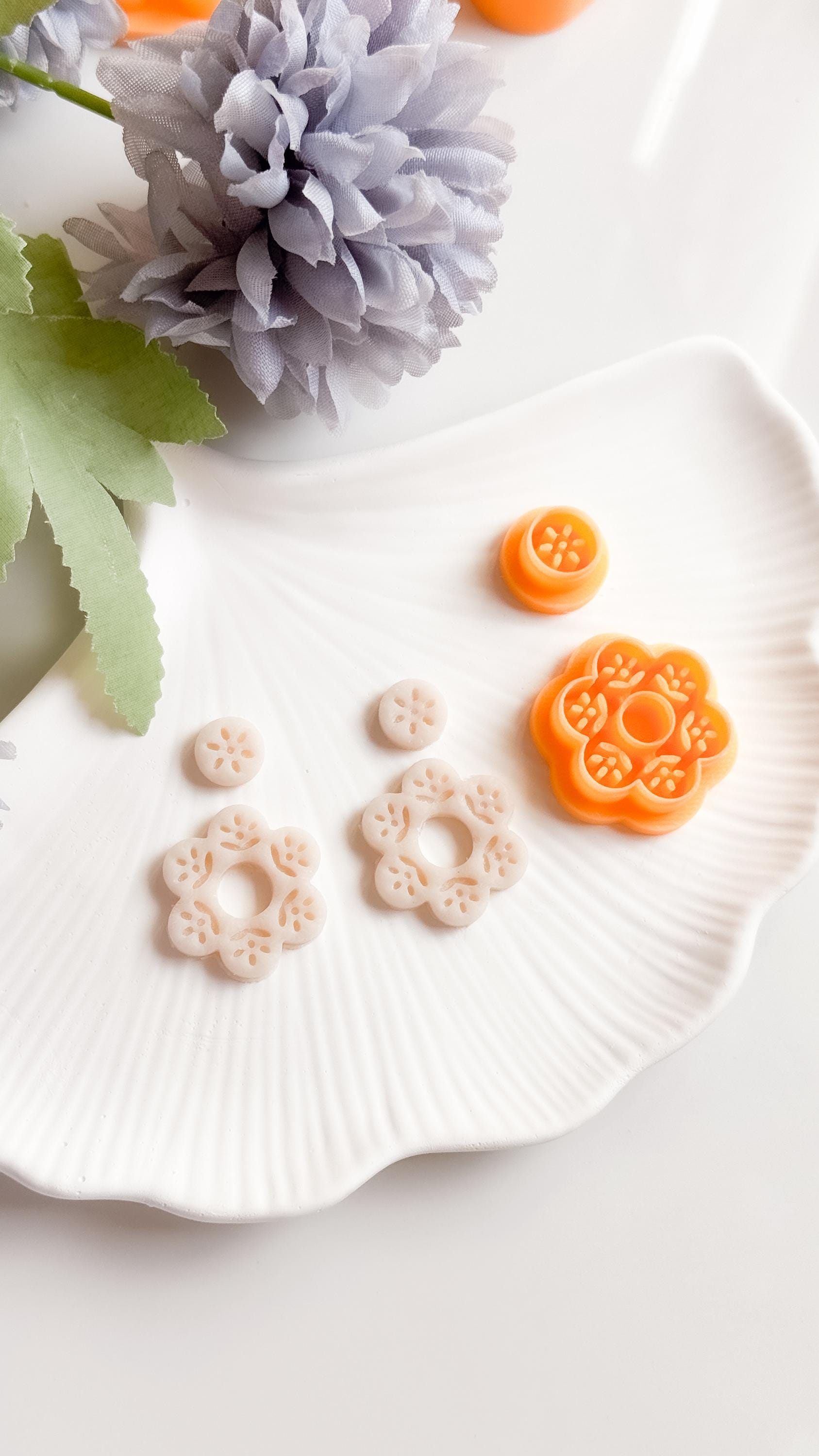 Azulejo Style Clay Cutter Set: Ceramic Pattern Earring Cutters