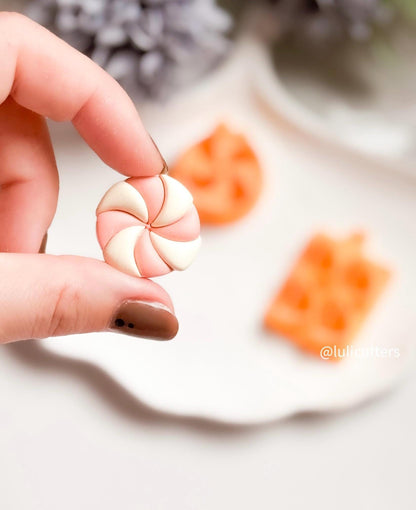 Peppermint Candy Earring Clay Cutter Set: Polymer Clay Jewelry Making