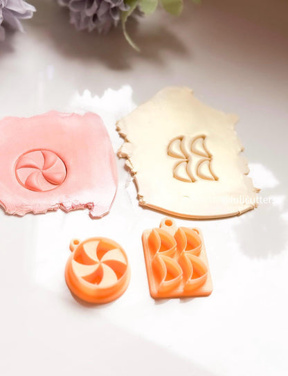 Peppermint Candy Earring Clay Cutter Set: Polymer Clay Jewelry Making