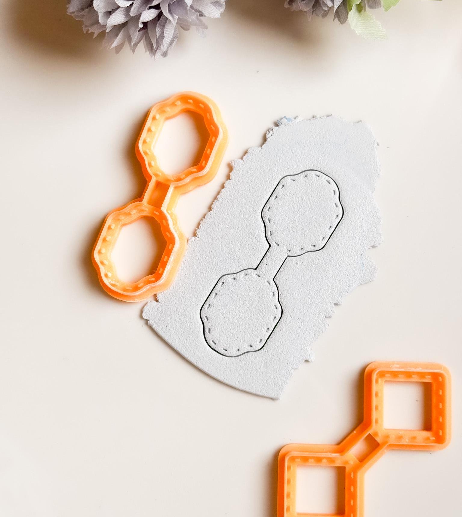 Stitch Effect Clay Cutter Set: Keychain & Bag Charm Maker