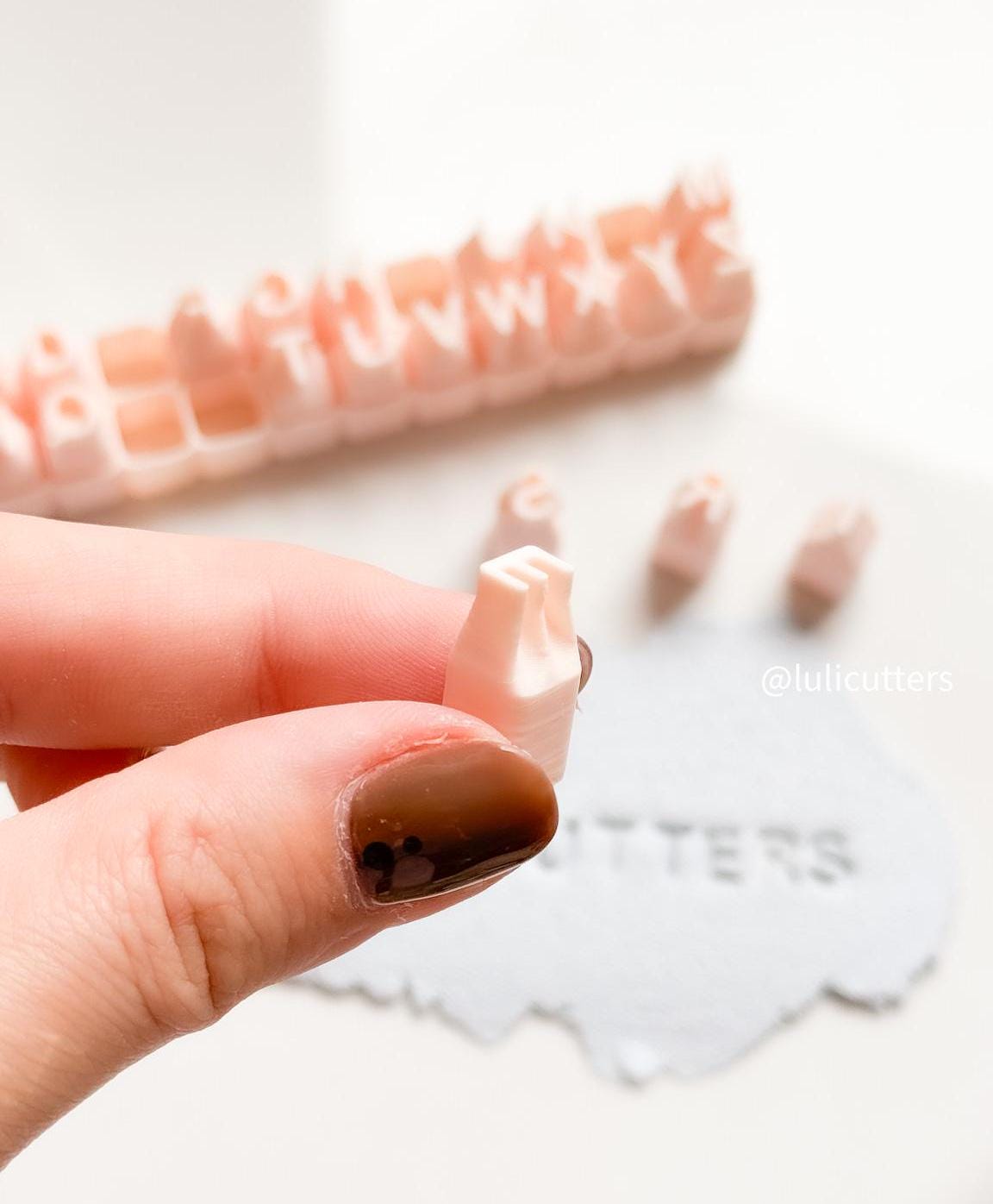 Lowercase Letter Stamp Set for Clay: Alphabet Imprint Tool (6mm 7mm 8mm)