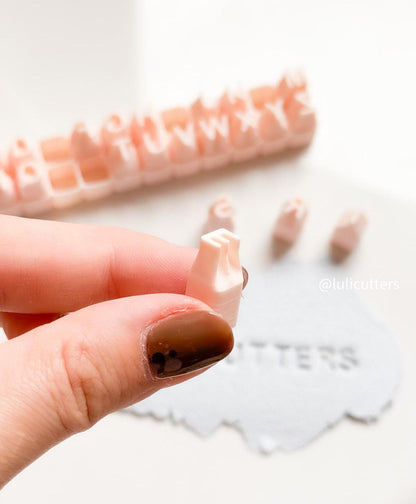 Lowercase Letter Stamp Set for Clay: Alphabet Imprint Tool (6mm 7mm 8mm)