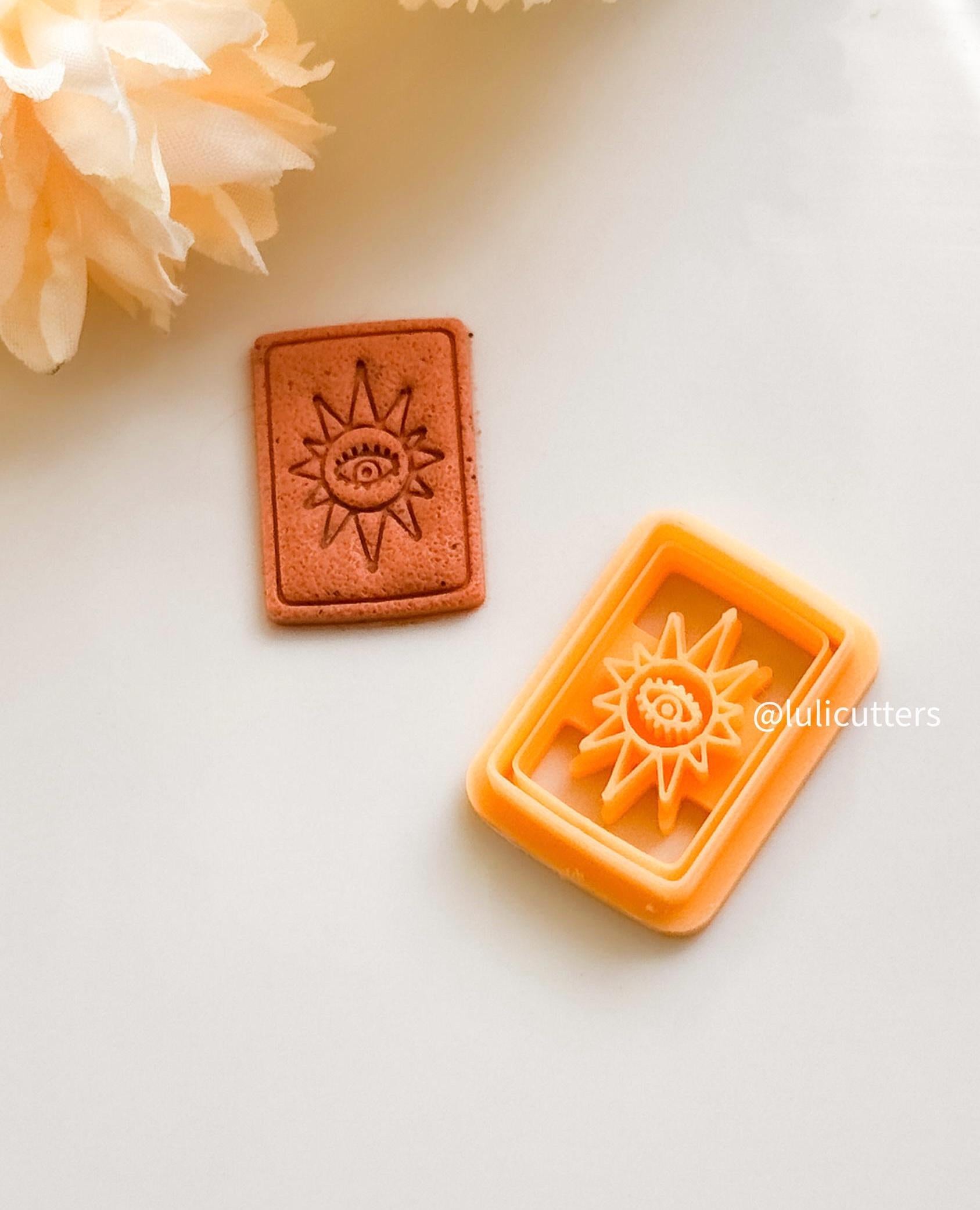 Sun and Eye Clay Cutter: Embossed Tarot Jewelry Tool
