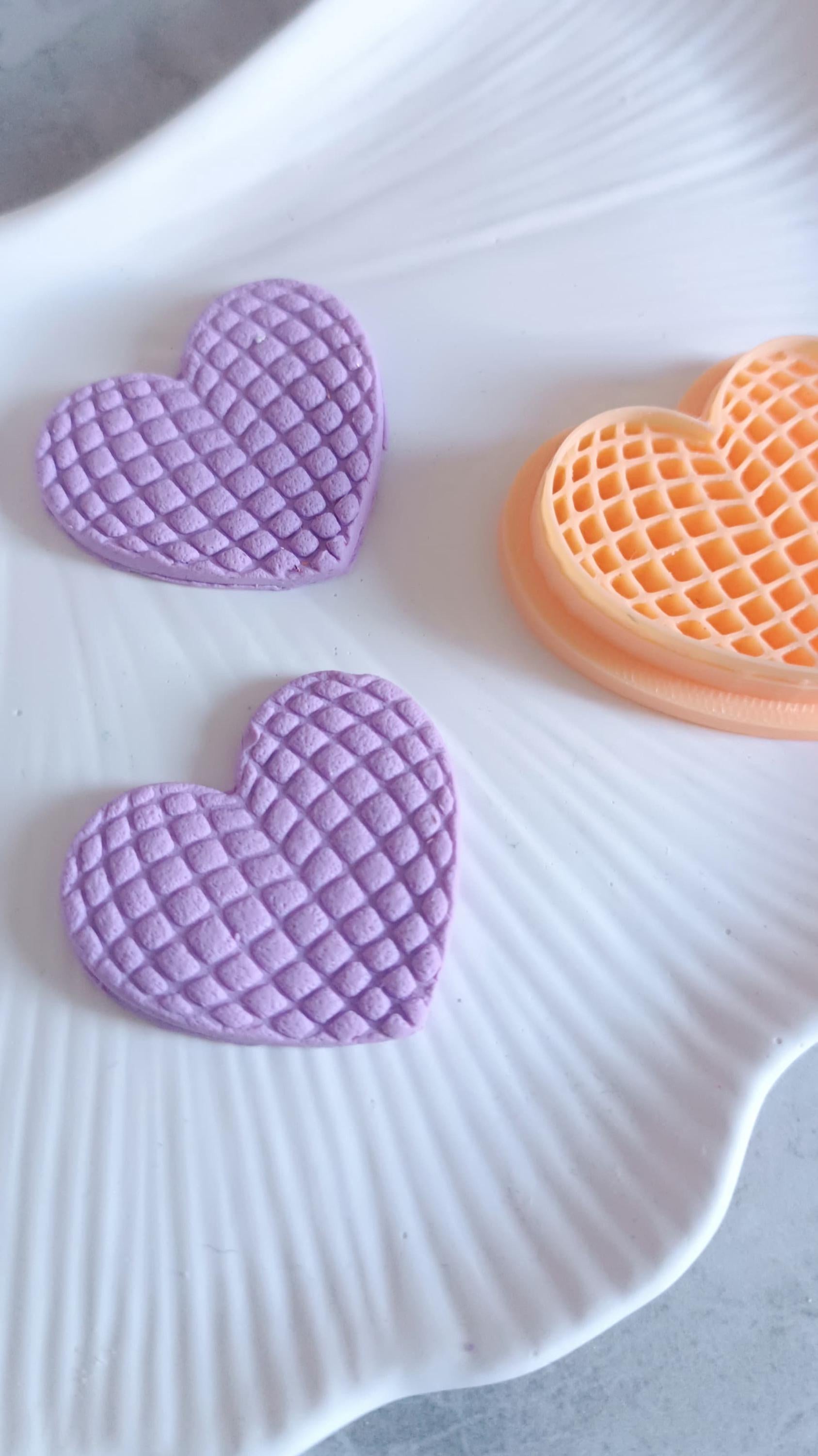 Heart Disco Ball Clay Cutter: 3D Printed Texture for Jewelry