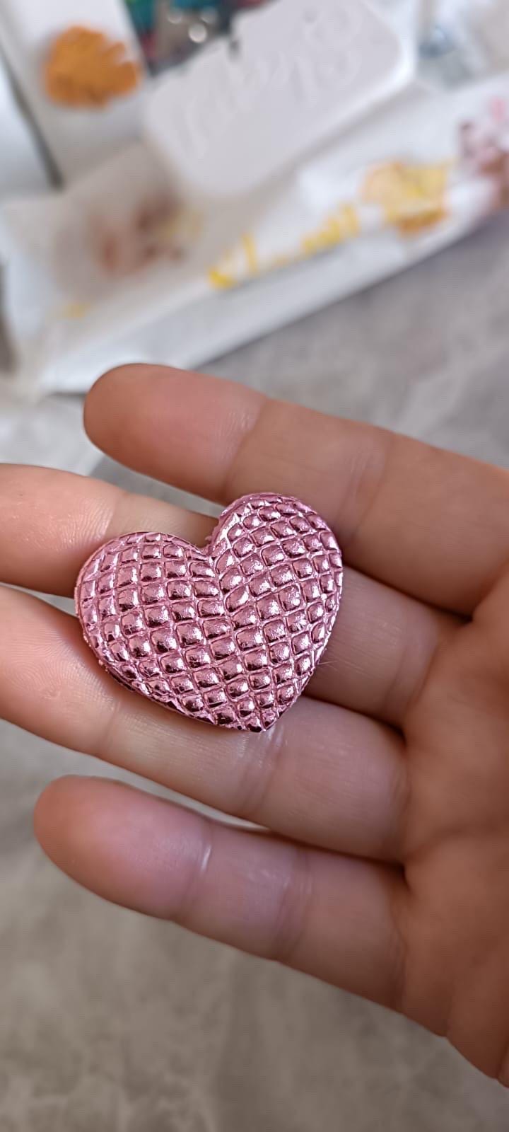 Heart Disco Ball Clay Cutter: 3D Printed Texture for Jewelry