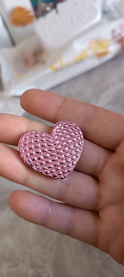 Heart Disco Ball Clay Cutter: 3D Printed Texture for Jewelry