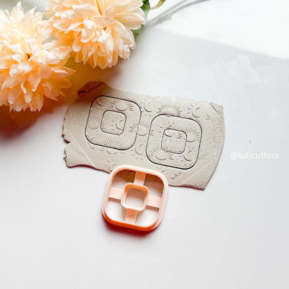 Rounded Square Clay Cutter: Boho Earring Jewelry Tool
