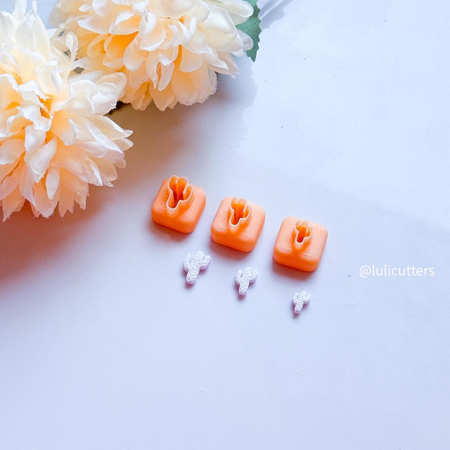 Micro Cactus Clay Cutter Set: Mini Polymer Clay Jewelry Tool