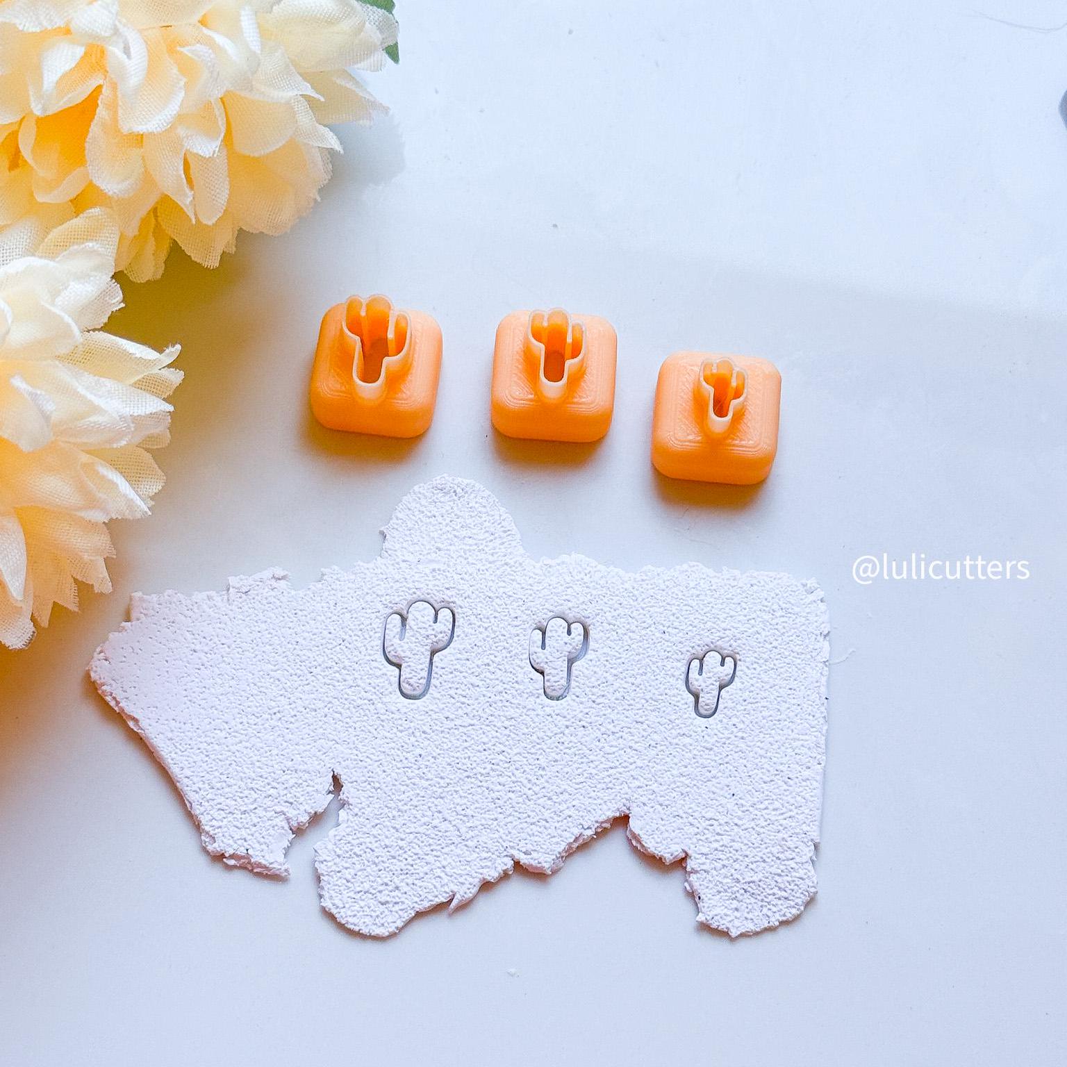 Micro Cactus Clay Cutter Set: Mini Polymer Clay Jewelry Tool