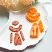 Etnik Statement Earrings Cutter Set: Boho Polymer Clay Jewelry Making