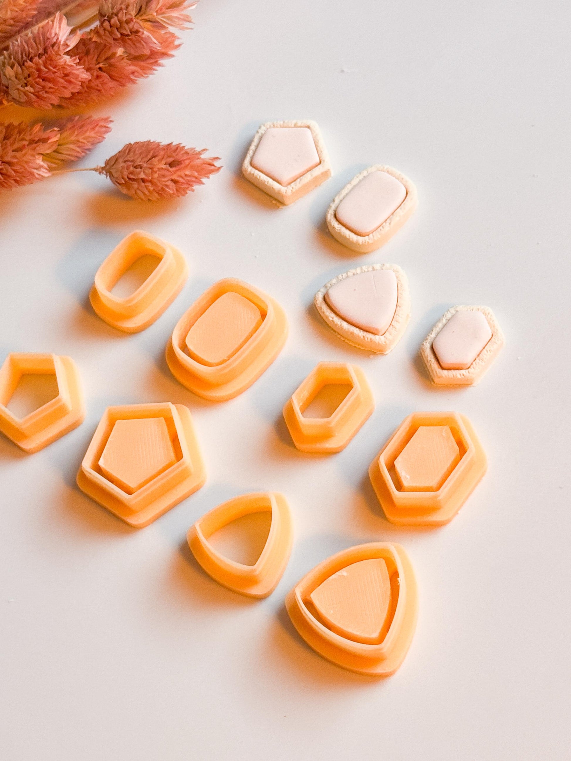 Polymer Clay Earring Cutter Set: Sharp Edge Bezel Cutters, 8 Piece