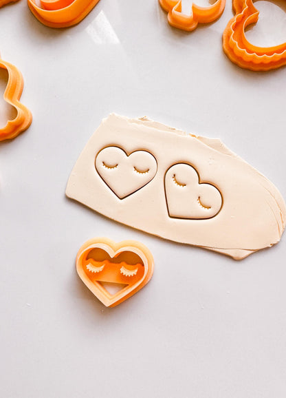 Eyelash Heart Clay Cutter: Winking Heart Jewelry Tool