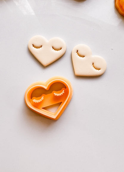 Eyelash Heart Clay Cutter: Winking Heart Jewelry Tool