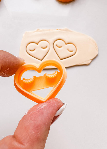 Eyelash Heart Clay Cutter: Winking Heart Jewelry Tool