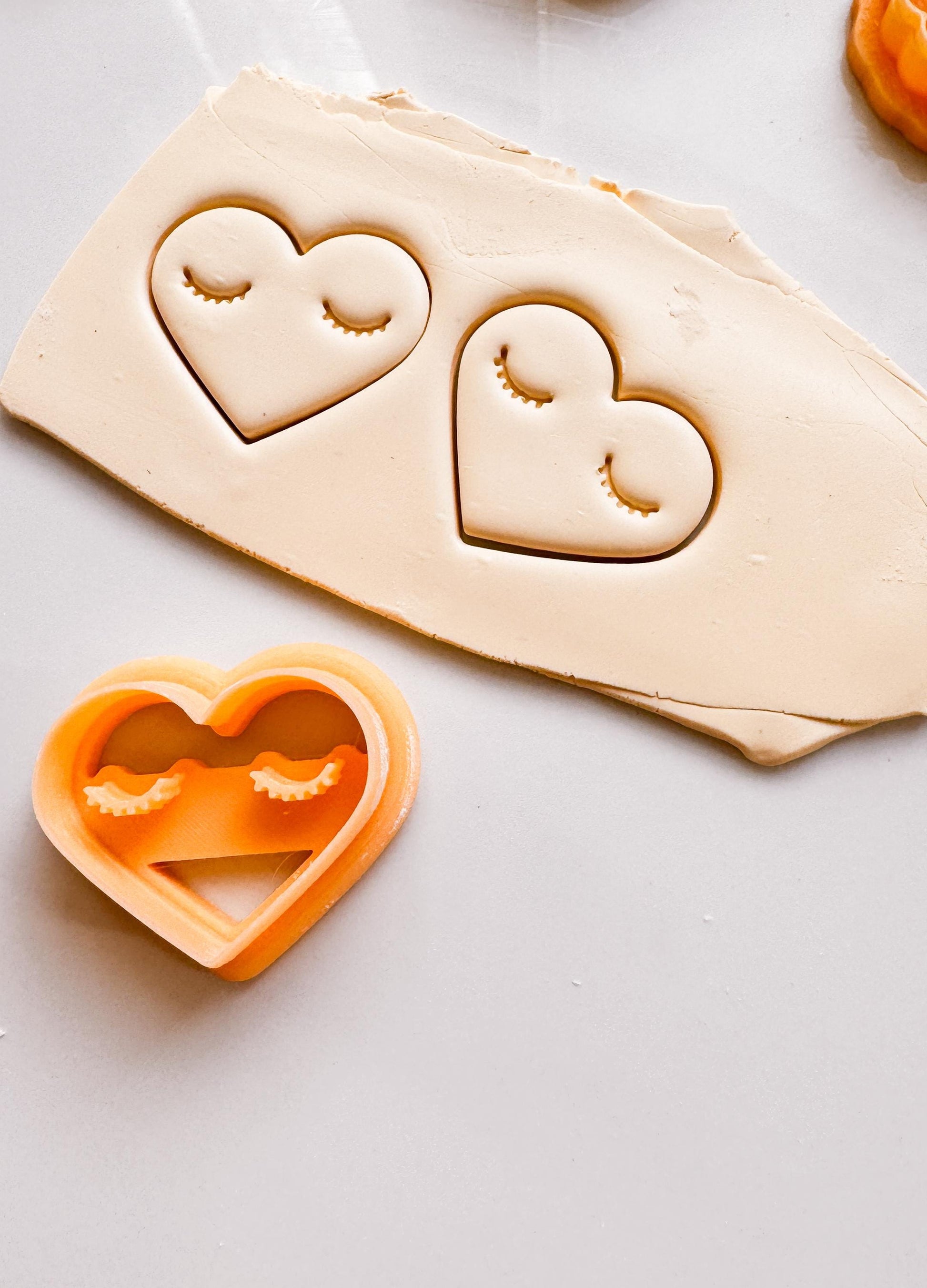 Eyelash Heart Clay Cutter: Winking Heart Jewelry Tool