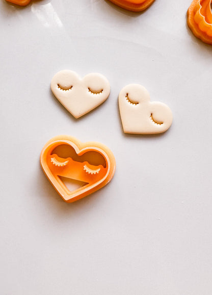 Eyelash Heart Clay Cutter: Winking Heart Jewelry Tool