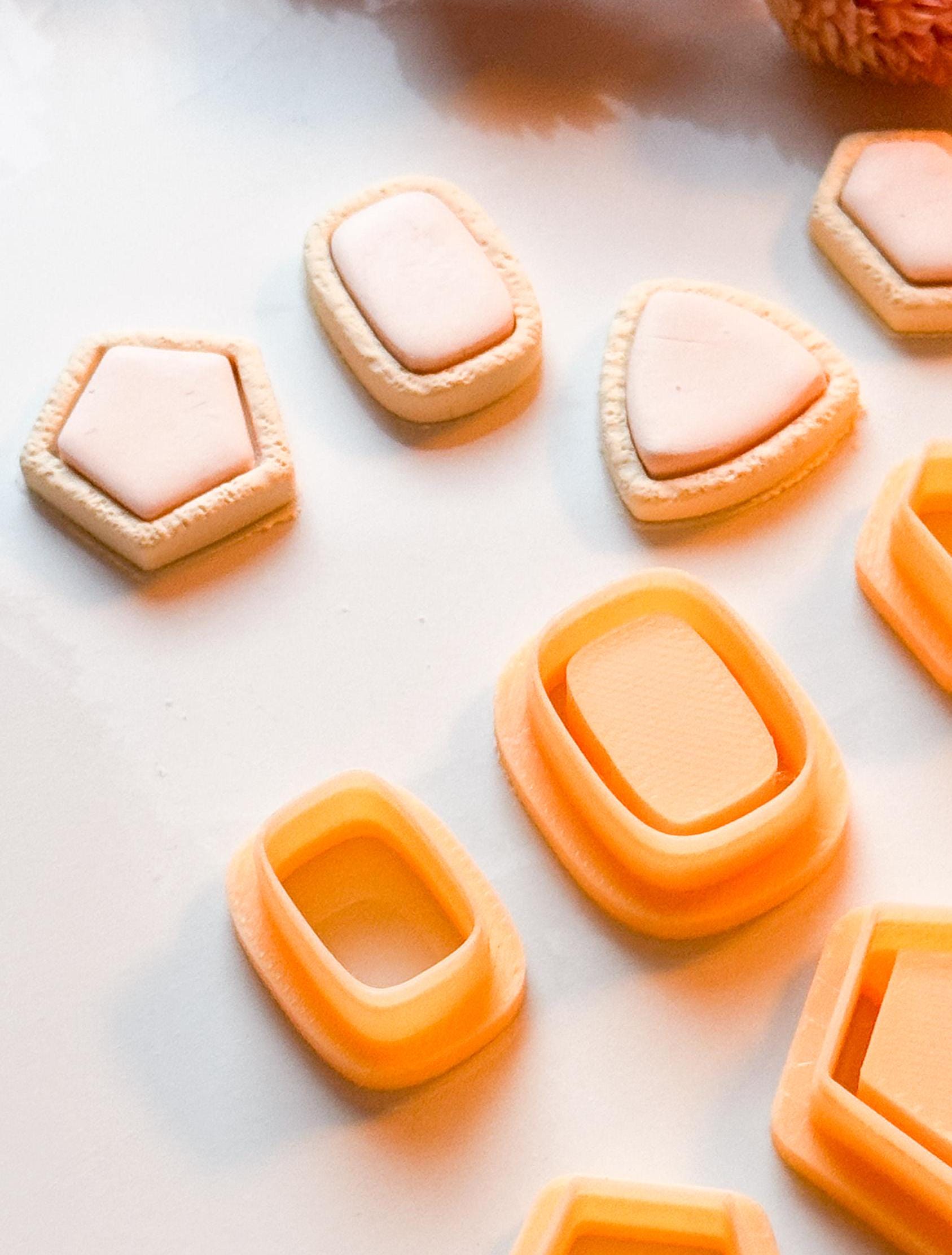 Polymer Clay Earring Cutter Set: Sharp Edge Bezel Cutters, 8 Piece