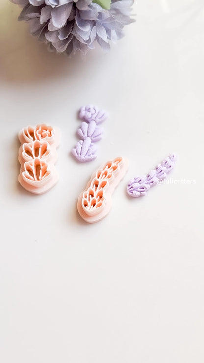 Lavender & Wildflower Clay Cutter Set: Floral Jewelry Making Tools
