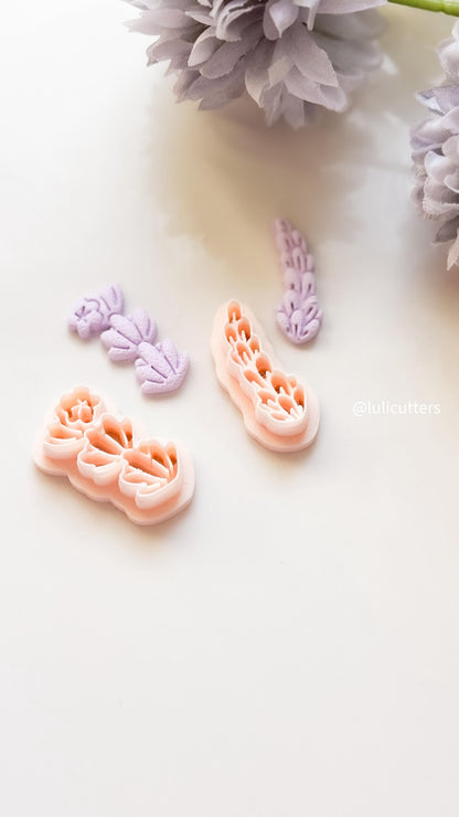 Lavender & Wildflower Clay Cutter Set: Floral Jewelry Making Tools