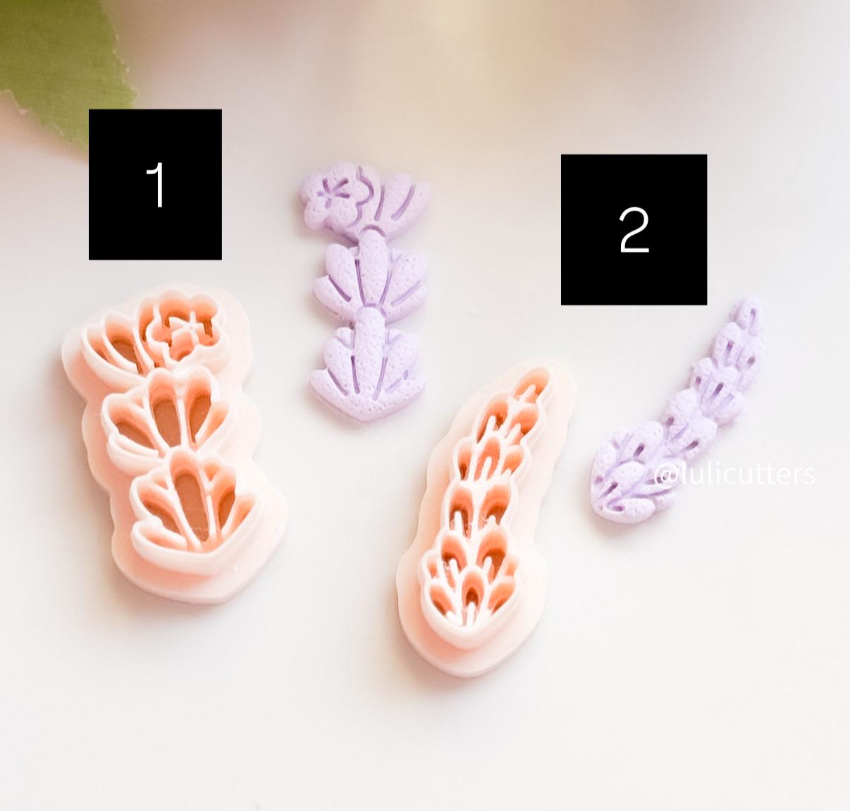 Lavender & Wildflower Clay Cutter Set: Floral Jewelry Making Tools