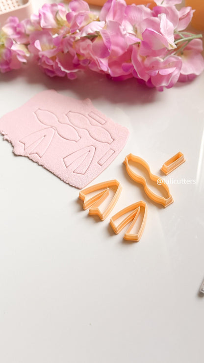 Coquette Bow Earring Clay Cutters: Sharp Edge, 3 Sizes