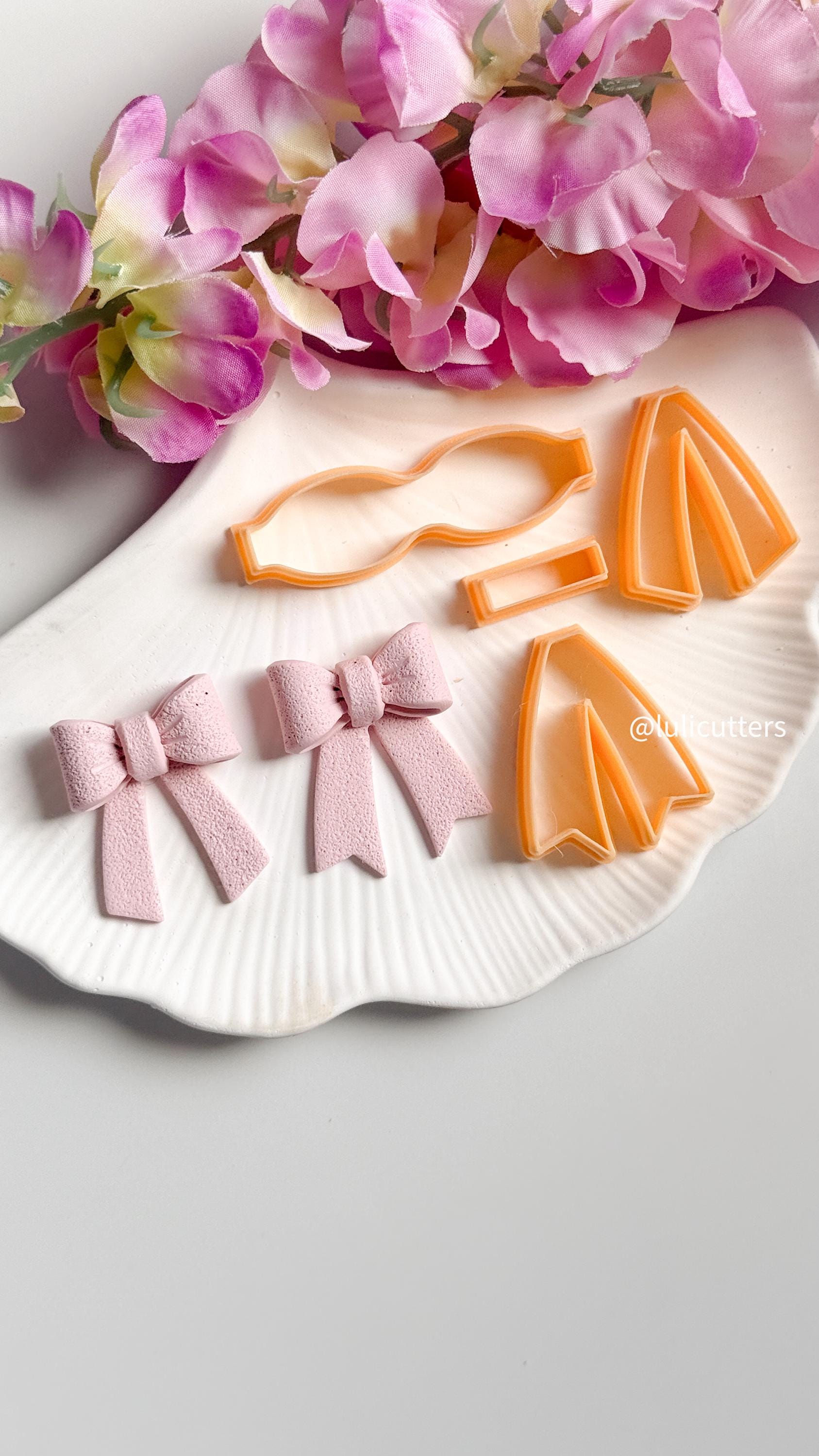 Coquette Bow Earring Clay Cutters: Sharp Edge, 3 Sizes