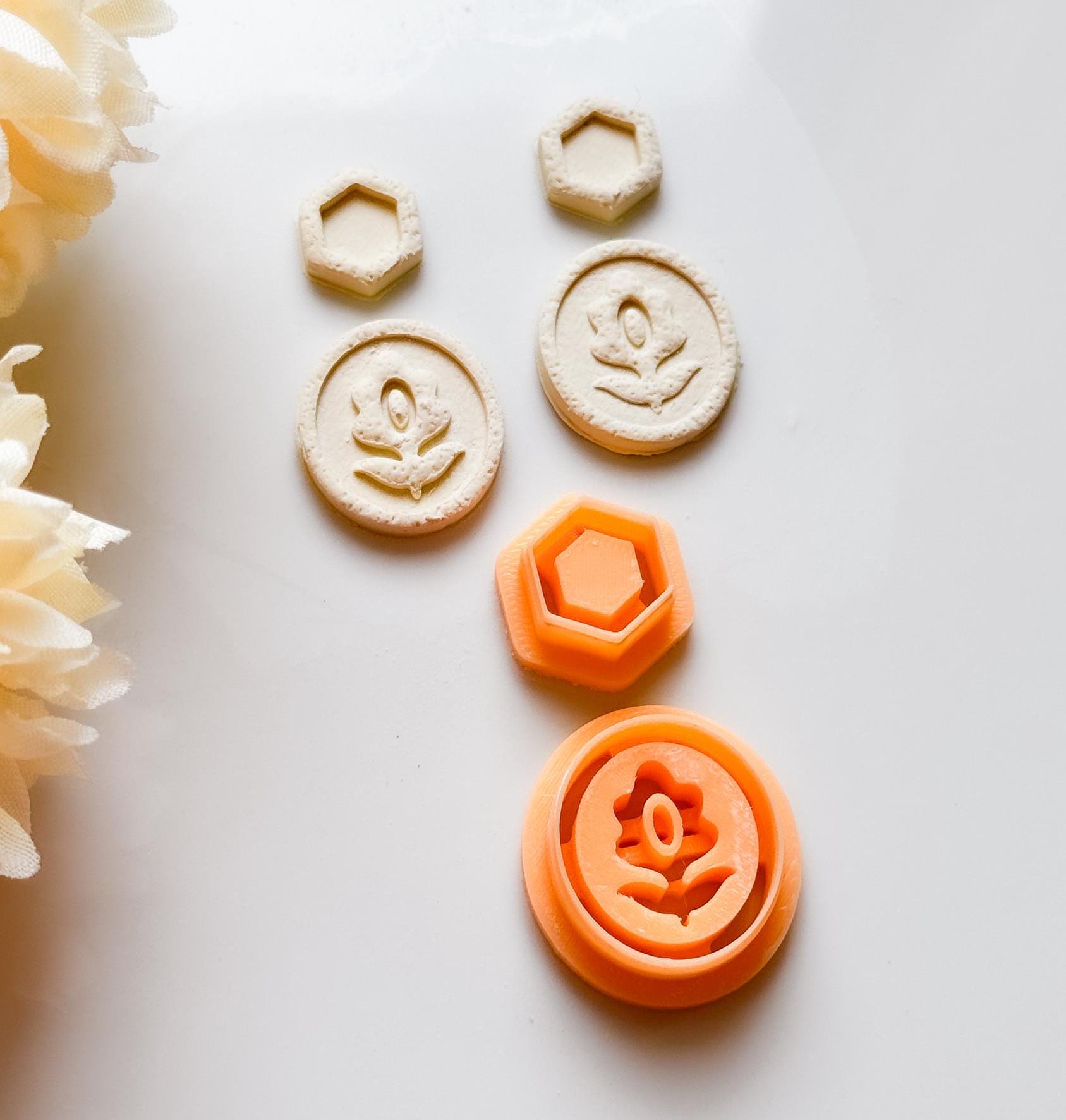 Flower Clay Cutter Set: Floral Earring Making Tool