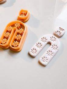 Azulejo Style Clay Cutter Set: Floral Embossed Polymer Clay Earring Tool