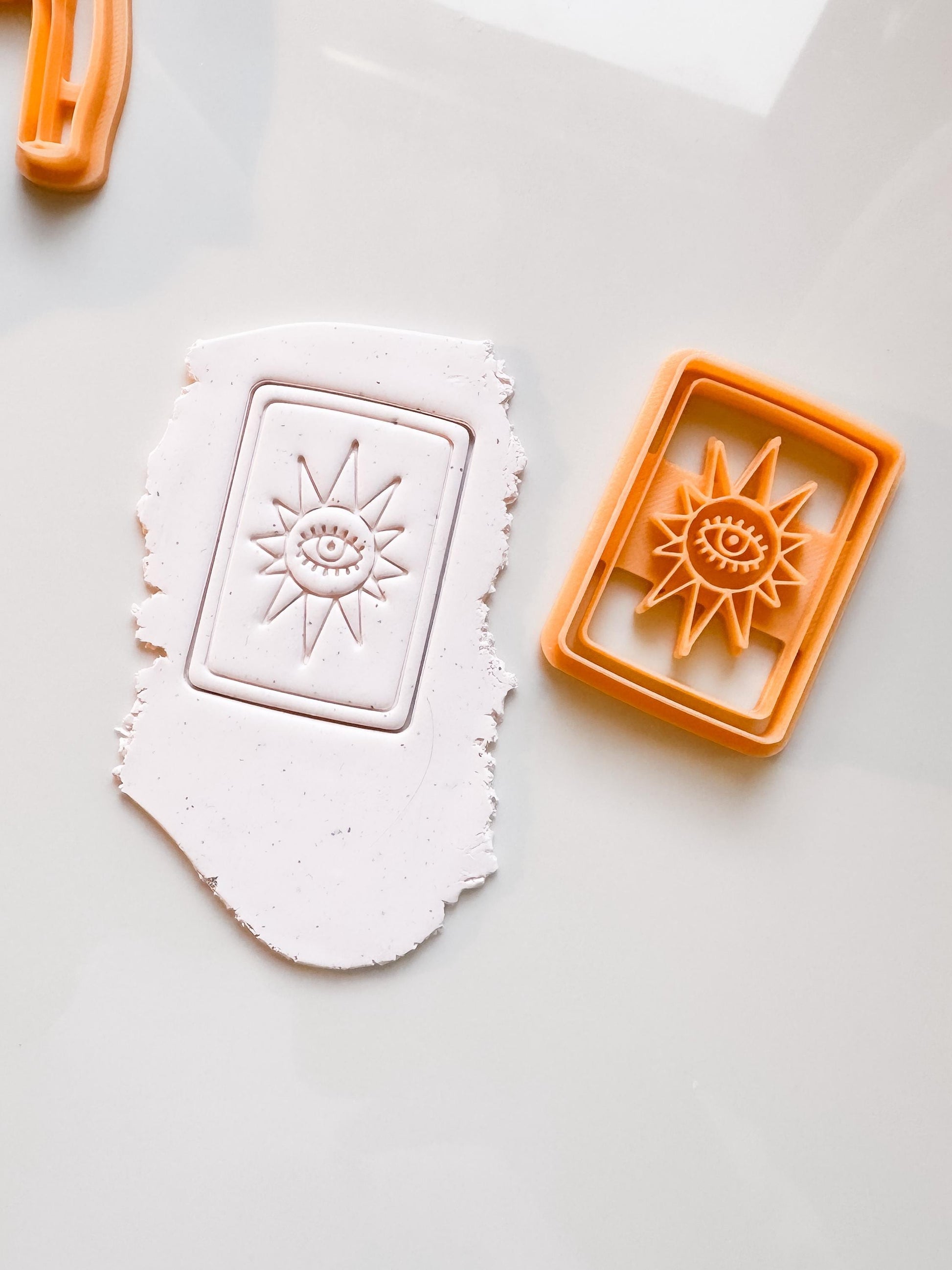 Sun and Eye Clay Cutter: Embossed Tarot Jewelry Tool