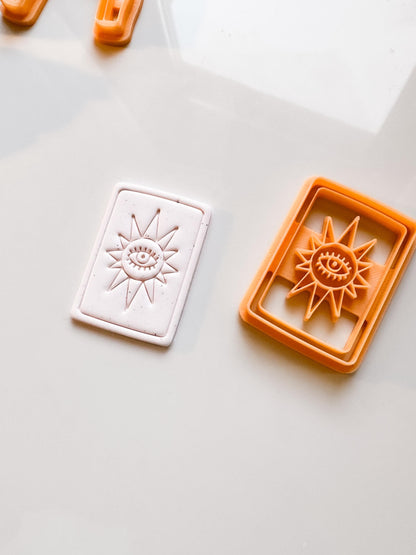 Sun and Eye Clay Cutter: Embossed Tarot Jewelry Tool