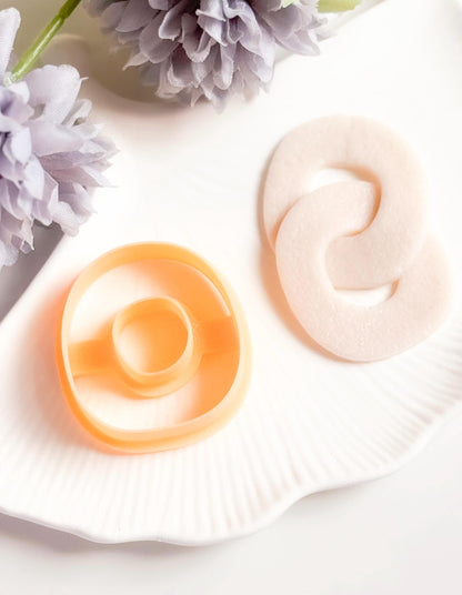 Organic Hoop Polymer Clay Cutter: Modern Earring Jewelry Tool