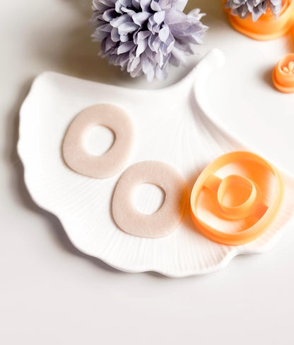 Organic Hoop Polymer Clay Cutter: Modern Earring Jewelry Tool