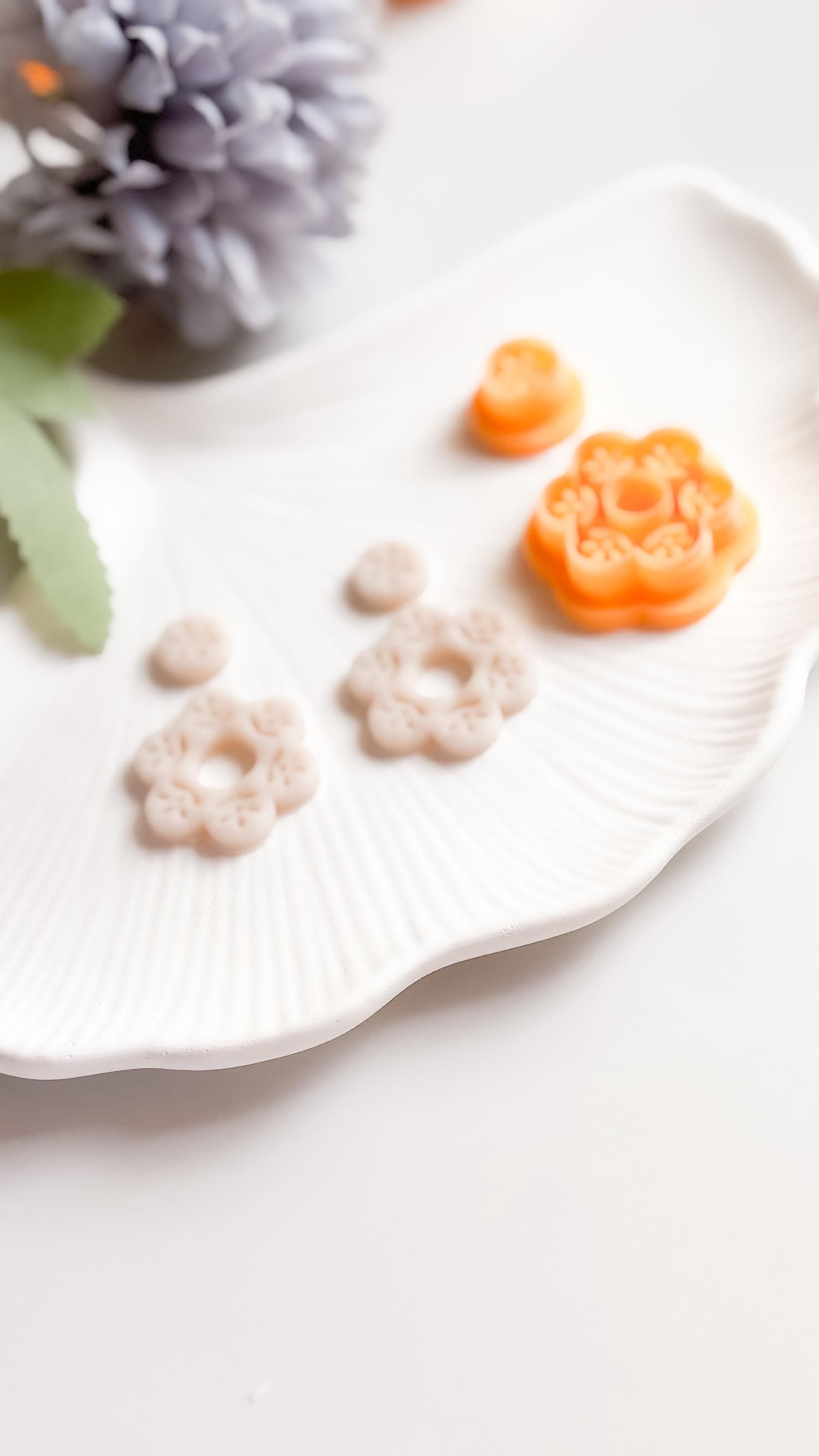 Azulejo Style Clay Cutter Set: Ceramic Pattern Earring Cutters